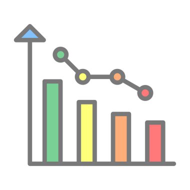 iş grafiği simgesi, vektör illüstrasyonu basit tasarım