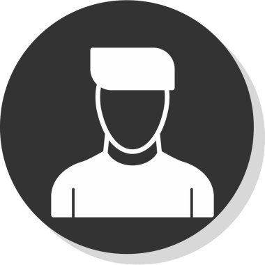 adam düz simge vektör çizim 