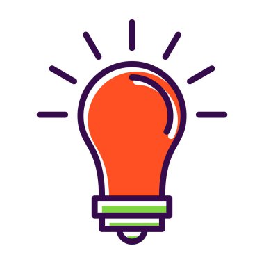 ampul simgesi, vektör illüstrasyonu 