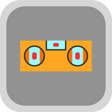 Beyaz arkaplandaki tek bir kamera simgesinin vektör çizimi