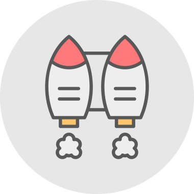 roket ikonu vektör illüstrasyonu