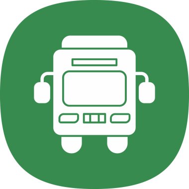 Otobüs. Web simgesi basit illüstrasyon             
