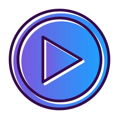 Çal düğmesi simgesi. vektör illüstrasyonu 