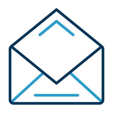 Basit harf zarfı simgesi, vektör illüstrasyonu