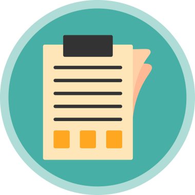 belge simgesi, vektör illüstrasyonu basit tasarım