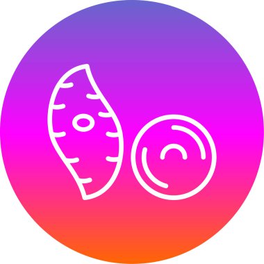 Tatlı patates ikonu vektör çizimi