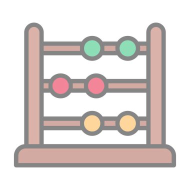 abacus web simgesi vektör illüstrasyonu