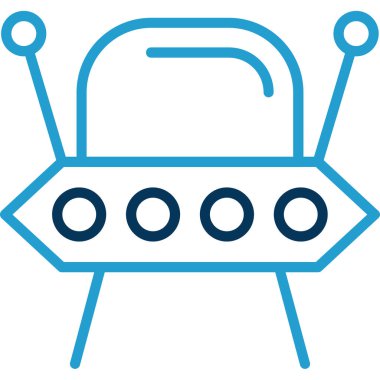 uzay gemisi kapsülü ikon vektör çizimi