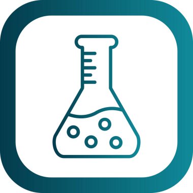 Bilim şişesi. Basit tasarım. Beaker vektör simgesi              