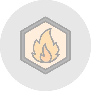 Düz Yanıcı ikon. özet çizim vektörü 