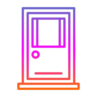 Kapı web simgesi, vektör çizim