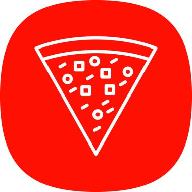 Pizza yaratıcı ikon vektör illüstrasyonu                