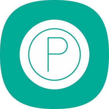 araba park simgesi vektör illüstrasyon                  