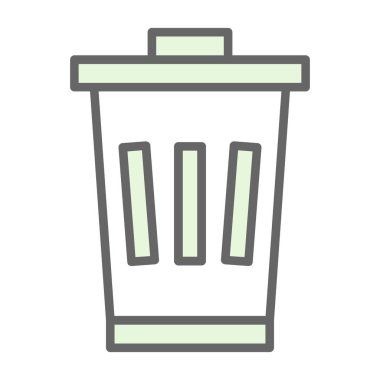 Çöp kutusu web simgesi. Vektör illüstrasyonu.