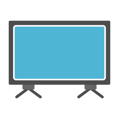 TV 'yi yönetti. Web simgesi basit illüstrasyon