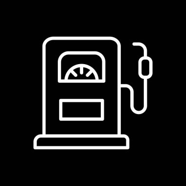 benzin istasyonu simgesi, vektör illüstrasyonu