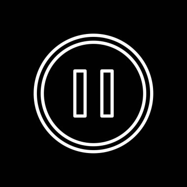 pause button. web simple illustration