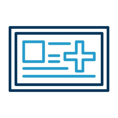 Tıbbi kart simgesi web basit tasarımı 