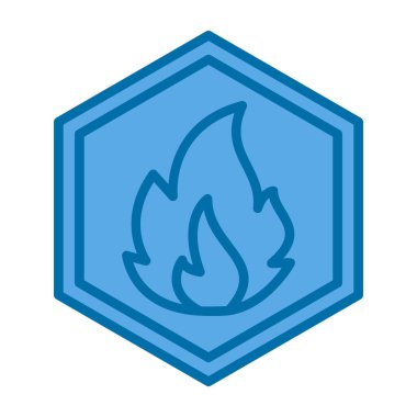 Yanıcı ikon. özet çizim vektörü 