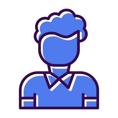 adam düz simge vektör çizim 