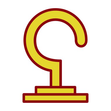 Kırmızı ve beyaz simgenin vektör illüstrasyonu