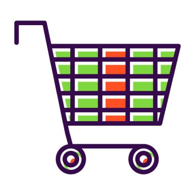 Alışveriş arabası ikonu. vektör illüstrasyonu                     