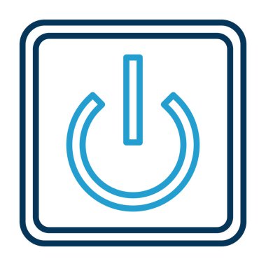 Güç Düğmesi simgesi, vektör illüstrasyonu 