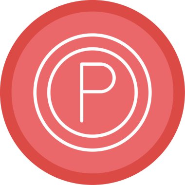 araba park simgesi vektör illüstrasyon                  