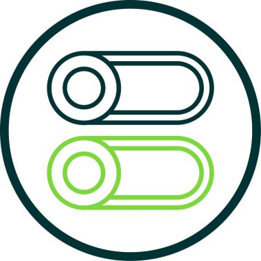 Yeşil ve siyah simgenin vektör illüstrasyonu