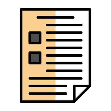 belge simgesi, vektör illüstrasyonu basit tasarım