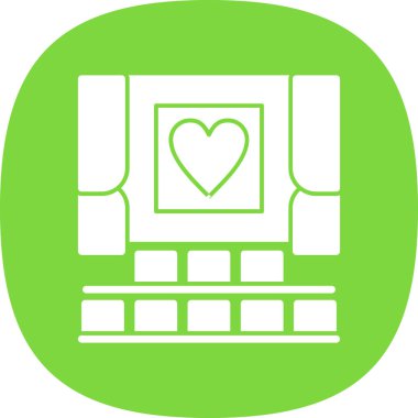 Kalp. Web simgesi basit tasarım