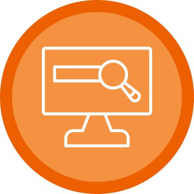 Büyüteç simgesi, düz stil, arama sembolü. Vektör illüstrasyonu