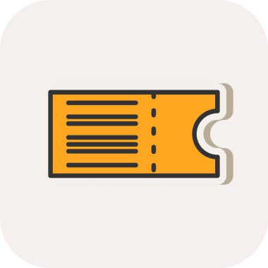 bilet ikonu vektör illüstrasyonu