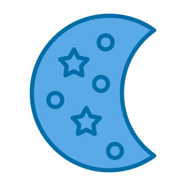 Ay simgesi, vektör illüstrasyonu basit tasarım