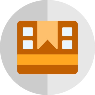 Paket kutusu simgesi, vektör illüstrasyonu 