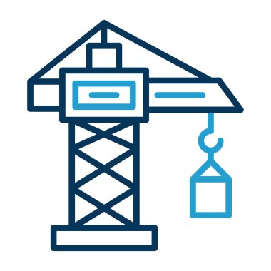 Yapı vinci simgesi web basit illüstrasyon