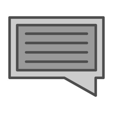 sohbet baloncuğu ileti vektör çizgisi simgesi 