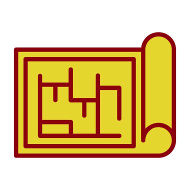 Şablon simgesi, vektör illüstrasyonu basit tasarım