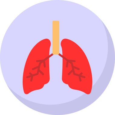 akciğerler web simgesi basit illüstrasyon 