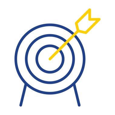 düz hedef simge vektör çizim