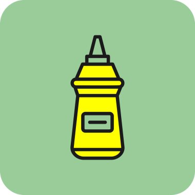 Hardal şişesinin vektör illüstrasyon simgesi 