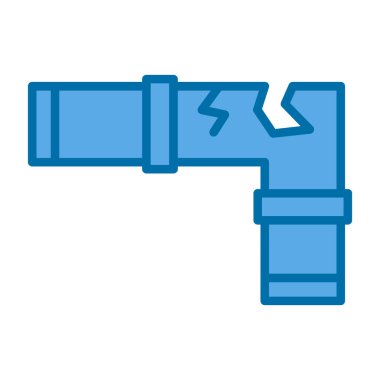 Su borusu simgesi. beyaz üzerinde izole edilmiş ana hatlı su boru vektör simgesi rengi