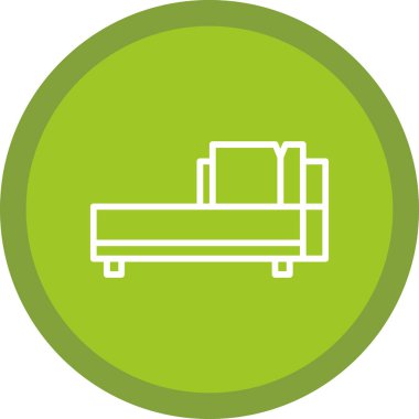 kanepe düz vektör simgesi