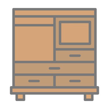 Dolapta. Web simgesi basit illüstrasyon