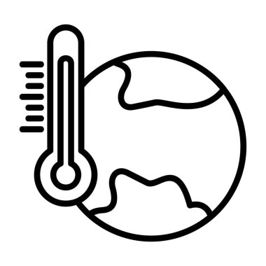 Kolayca değişebilen ya da düzenleyebilen termometre sıcaklık vektör simgesi