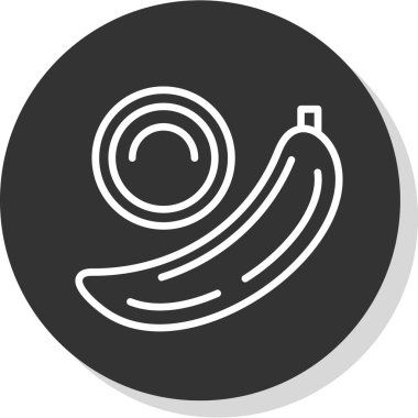 muz simgesi, basit illüstrasyon