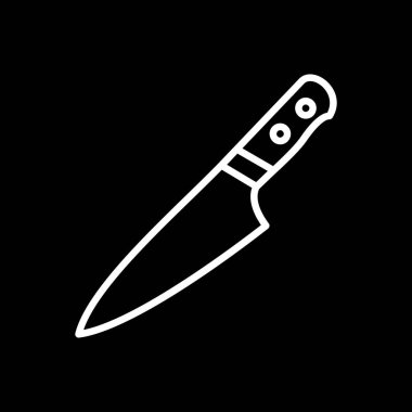 Bıçak düz simgesi, vektör illüstrasyonu 