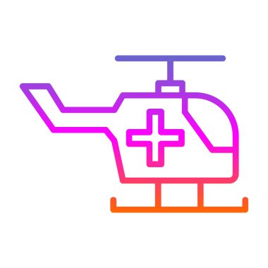 ambulans düz simgesi, web basit illüstrasyon