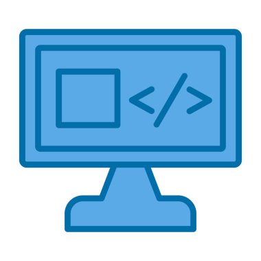 Web geliştirme simgesi vektör illüstrasyonu