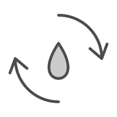 Su damlası ikonu. ince çizgi biçimi